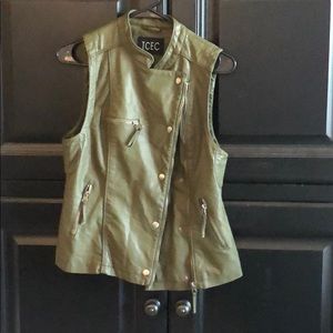 NWOT TCEC Faux Leather Vest